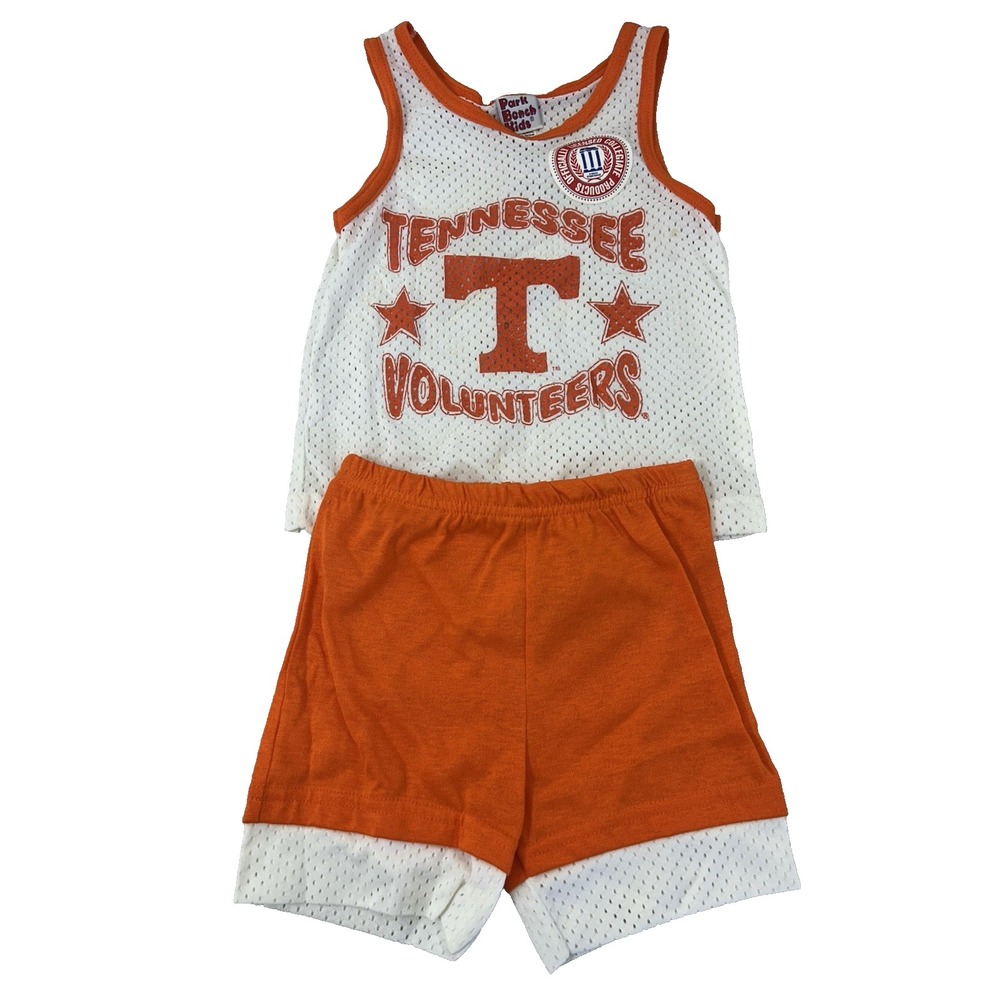 Vintage with Tags Toddler Kids University of Tennessee T-Shirt & Shorts Set Sz 2